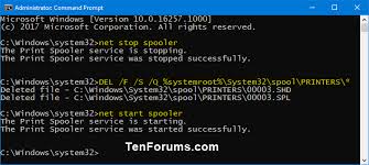 Clear print queue in windows. Reset And Clear Print Spooler In Windows 10 Tutorials