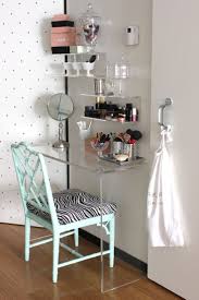 Furniture Saving Very Small Bedroom Spaces With Corner Clear Acrylic Console Interior Home Decor Home