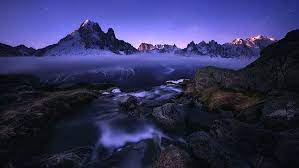 Landscape Harsh Landscapes Mountain River Mountains With Snow Rock Fog Blue Star Desktop Wallpaper Hd Photography Secrets Landscape Photography Cool Landscapes