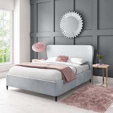 Bed without headboard footboard, footboard bed rails inches long beds a fancier touch to the adaptor. Margot King Size Ottoman Bed With Curved Headboard In Silver Grey Velvet Ebay