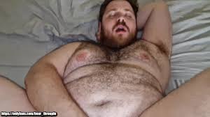 Fucking bareback with a chubby hairy bear