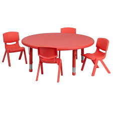 It's simple and fast to wipe up messes from tiles, and it's equally as somewhat, try to find veranda sets which can be truly in a position to tolerate new mother nature's factors. Flash Furniture 45 Round Red Plastic Height Adjustable Activity Table Set With 4 Chairs Target