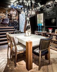A Beautiful Melange Of Materials Cool Marble Meets The Warmth Of Weathered Oak In The Junction Dining Table With Rich Dining Table Dining Table Marble Dining