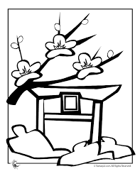 Japanese cherry blossom coloring pages. Cherry Blossom Coloring Pages
