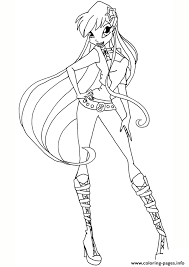 Winx club coloring pages stella. Season 5 Disco Stella Winx Club Coloring Pages Printable