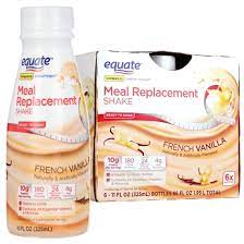 Equate Meal Replacement Shakes, French Vanilla, 11 fl oz, 6 Ct - Walmart.com