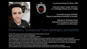 Diferencias y "semejanzas" entre Psicología y Psicoanálisis