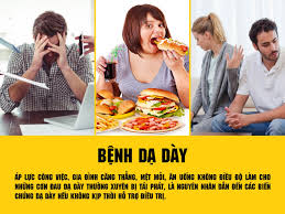 Chướng bụng, đầy hơi, ăn uống khó tiêu, buồn nôn, ợ chua, ợ hơi, bị đau thượng vị, giữa bụng, lâu dần sẽ có cảm giác ăn ngủ không ngon, cơ thể suy nhược. Ä'au Dáº¡ Day Nen Äƒn Gi Vao Buá»•i Sang