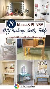 Try this vanity table idea! 19 Diy Makeup Vanity Table Ideas That You Can Make Easily