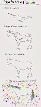 How do you draw a horse face? Cut The Middle Man Out Of Drawing The Unicorn Restofthefuckingowl