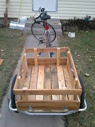 A View From Behind Bicycle Trailer Biking Diy Bike Cart
