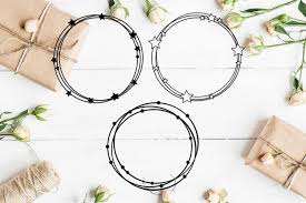 These paper flower templates are free for personal use and limited. Set Of 3 Circle Scribble Frames Svg Design 280080 Illustrations Design Bundles