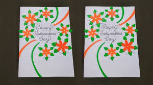 This video shows how to make tricolor republic day and independence day paper flowers. Greeting Card Idea For Independence Day Independence Day Card Republic Day Card Youtube