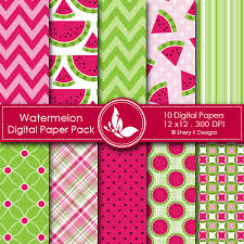 Download Watermelon Digital Papers Shery K Designs