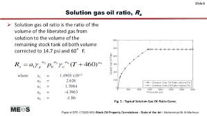 solution gas oil ratio calculation for chainsaw equation