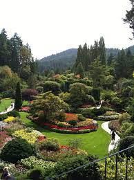 Sunken Garden In Buchart Gardens Victoria B C