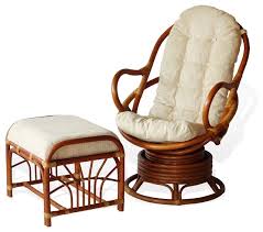 Cheap stools & ottomans, buy quality furniture directly from china suppliers:beach house woven wicker seagrass low table footstool or ottoman furniture piece round cushioned top stool enjoy free shipping worldwide! Java Swivel Rocking Rattan Wicker Chair W Cream Cushion W Ottoman Tropical Rocking Chairs By Rattanusa Houzz