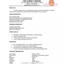 Hotel Management Fresher Resume Format