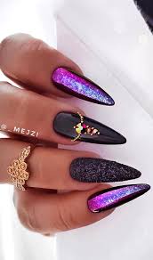 See more ideas about nail designs, nail art designs, cute nails. 40 Beautiful Nail Design Ideas To Wear In Fall Black And Purple Nails