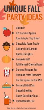 Your Friends Won T Be Able To Stop Talking About These Fall Party Ideas For Food Games Decorations And More Fall Halloween T Herbstparty Erntefest Party