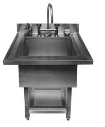 standing stainless steel laundry sink