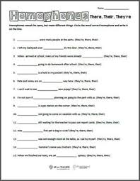 Free Printable Homophones They Re Their There Weareteachers Homophones Worksheets Homophones 6th Grade Worksheets