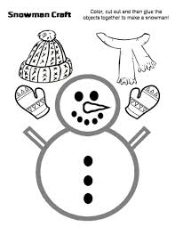 Muñeco De Nieve Para Colorear Molde