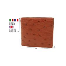Genuine ostrich leather handbags, clutch bags, purses, wallets & more. Brown Men S Genuine Ostrich Leather Wallet Pelletteria Scalvini