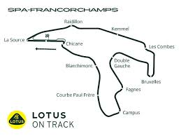 The first corner, the la source hairpin, is the slowest part of the track: Spa Francorchamps Lotus On Track Circuit Guides