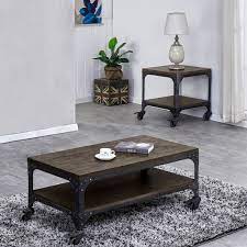 ( 0.0) out of 5 stars. Light Rustic Wood Coffee Table With Wheels Set Coffee Table End Table Walmart Com Walmart Com