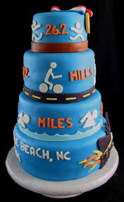 Putting a birthday message on the cake will personalize the sweet treat and let the person know you really had them in mind. Ironman Triathalon Beach To Battleship 50th Birthday Cake Danville Ky The Twisted Sifter