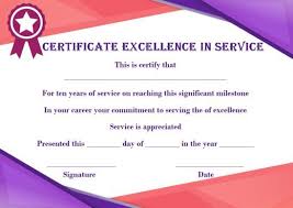 Do your employees feel that the training sessions they go to every quarter don't add value to their resumés? 10 Years Service Award Certificate 10 Templates To Honor Years Of Service Template Sumo Service Awards Award Certificates Certificate