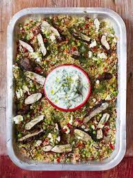 Meanwhile, cook the couscous following pack instructions, then stir in the almonds. Jamie Oliver Chicken Tagine Mint Couscous