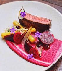 Gorgeous Plating Using Beets Pure Beef Fillet Baked Beetroot Food Plating