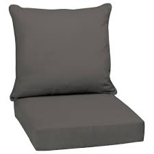 Arden Selections 24 X 24 Slate Canvas Texture 2 Piece Deep Seating Outdoor Lounge Chair Cushion Ah0w298b D9z1 The Home Depot Patio Chair Cushions Outdoor Lounge Chair Cushions Deep Seating