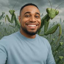 Bret E Benson with his mantis army ￼