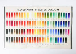 Rare Reeves Artists Water Colours Chart