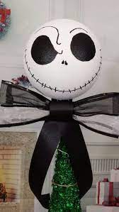 Nightmare Before Christmas Tree Topper Jack White Hea Nightmare Before Christmas Decorations Nightmare Before Christmas Tree Nightmare Before Christmas Wreath