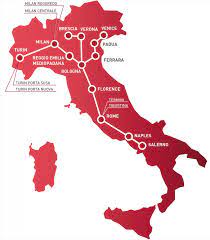 Italo's two types of train. Italo Map Acp Rail