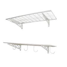 Saferacks 18 In X 48 In Industrial Steel Wall Shelves 2 Pack Sr Ws1 18x48 W The Home Depot