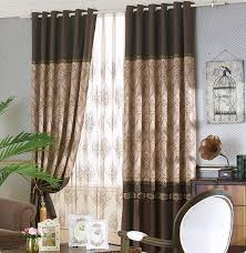 Chocolate Brown Botanical Color Block Jacquard Poly Cotton Blend Vintage Bedroom Curtains Curtains Bedroom Bedroom Vintage Curtains Living Room
