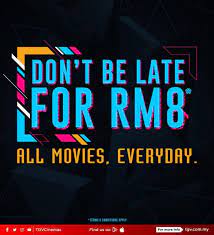 Location (it's generally a bit pricier to watch movies in the klang valley, especially in popular locations like mid valley or pavilion). Tgv Cinemas Movie Ticket For Rm8 Everyday