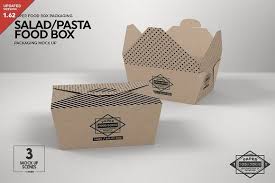Salad Food Box Packaging Mockup Free Packaging Mockup Food Box Packaging Design Mockup Free