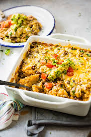 Cheesy Ground Beef Rice Mexican Casserole Video Oh Sweet Basil Recipe Beef And Rice Recipes With Beef And Rice Mexican Casserole
