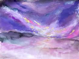 I will keeps watching all my colors and then let's meet up in the next video toe paint our vibrant sky. Secret Sky Abstract Landscape Purple Pick Tones Dramatic Sunset Painting By Henrieta Angel Saatchi Art