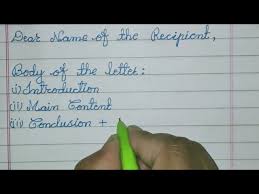 Avoid periods, commas or other punctuation. How To Write A Informal Letter Writing Sample Format In English Youtube