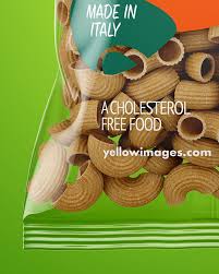 Whole Wheat Pipe Rigate Pasta Bag Mockup In Bag Sack Mockups On Yellow Images Object Mockups