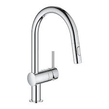 .ambi chrome effect kitchen monobloc mixer tap.this chrome monobloc tap from grohe's ambi range brings a stylish finishing touch to your kitchen. Grohe Minta C Spout Kitchen Mixer Tap With Pull Out Spray