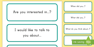Have you ever been to a dinner party where there's been an awkward lull in the conversation? Conversation Starter Cards Twinkl Teaching Resource