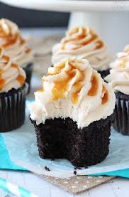 Kahlua Chocolate Cupcakes With Salted Caramel Recipe Recipe Cupcake Recipes Boozy Cupcakes Recipes Boozy Cupcakes
